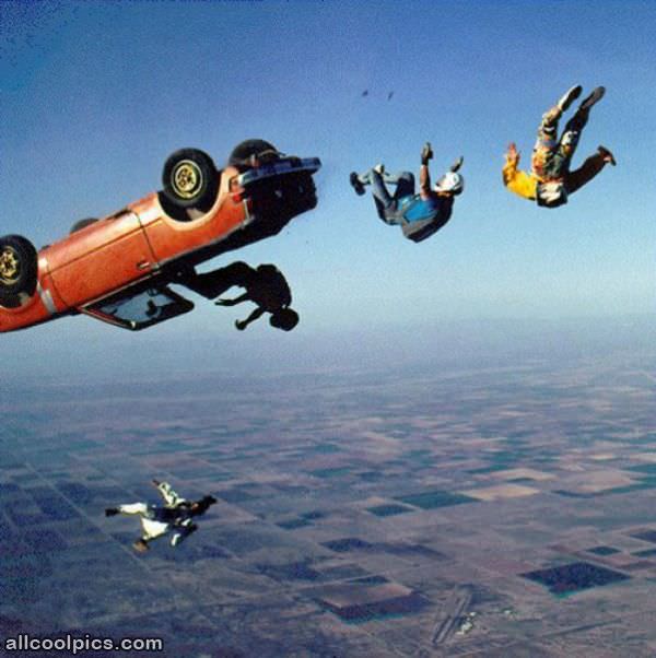 Cool Car Skydiving